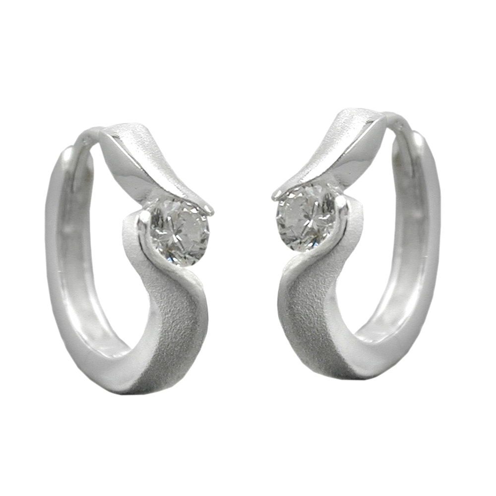 Creole, teilmatt, Zirkonia, Silber 925