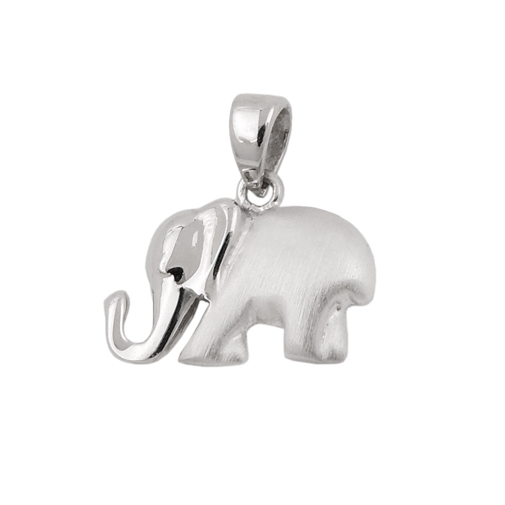 Anhänger Elefant rhodiniert, Silber 925