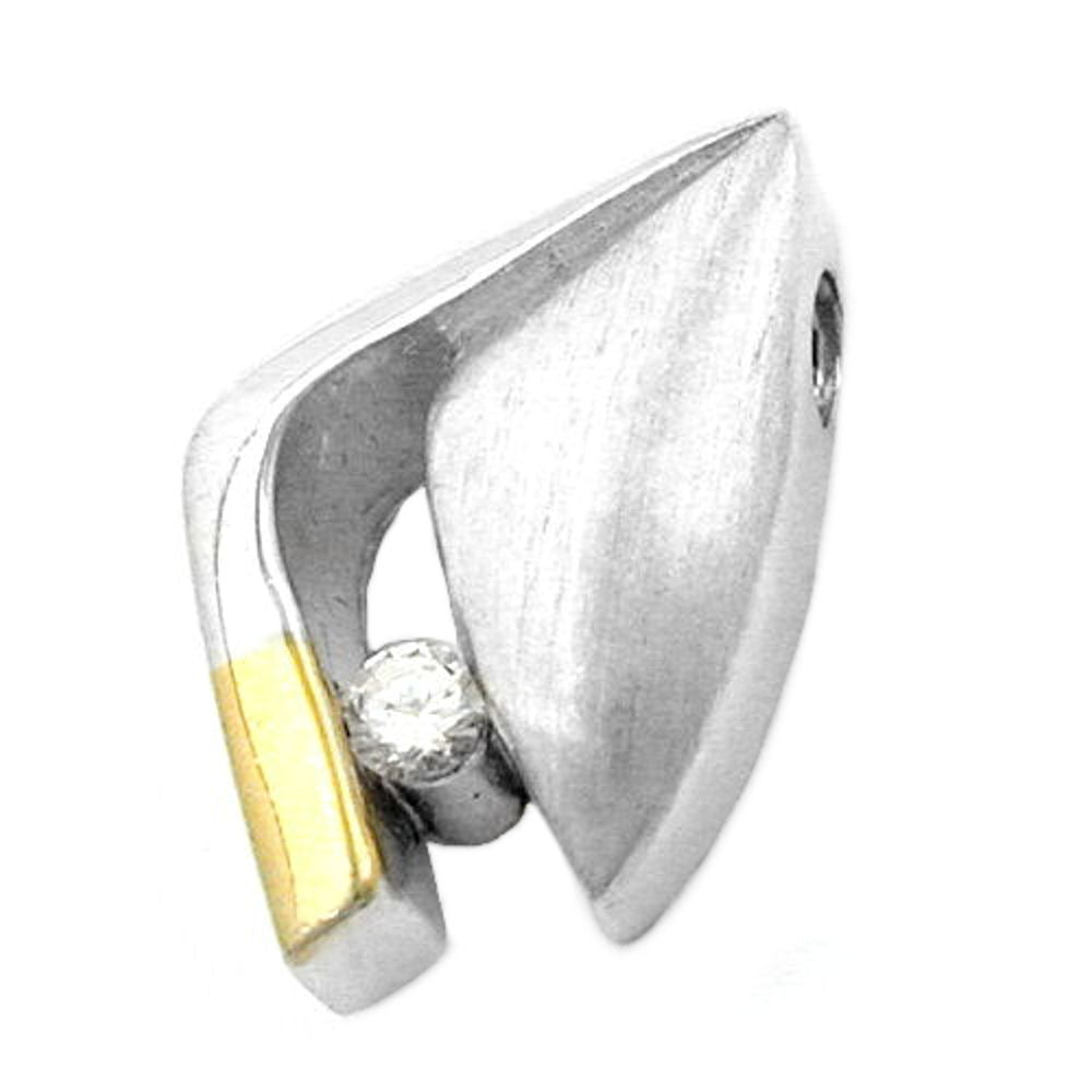 Anhänger, bicolor, si-matt glzd, CZ, 925