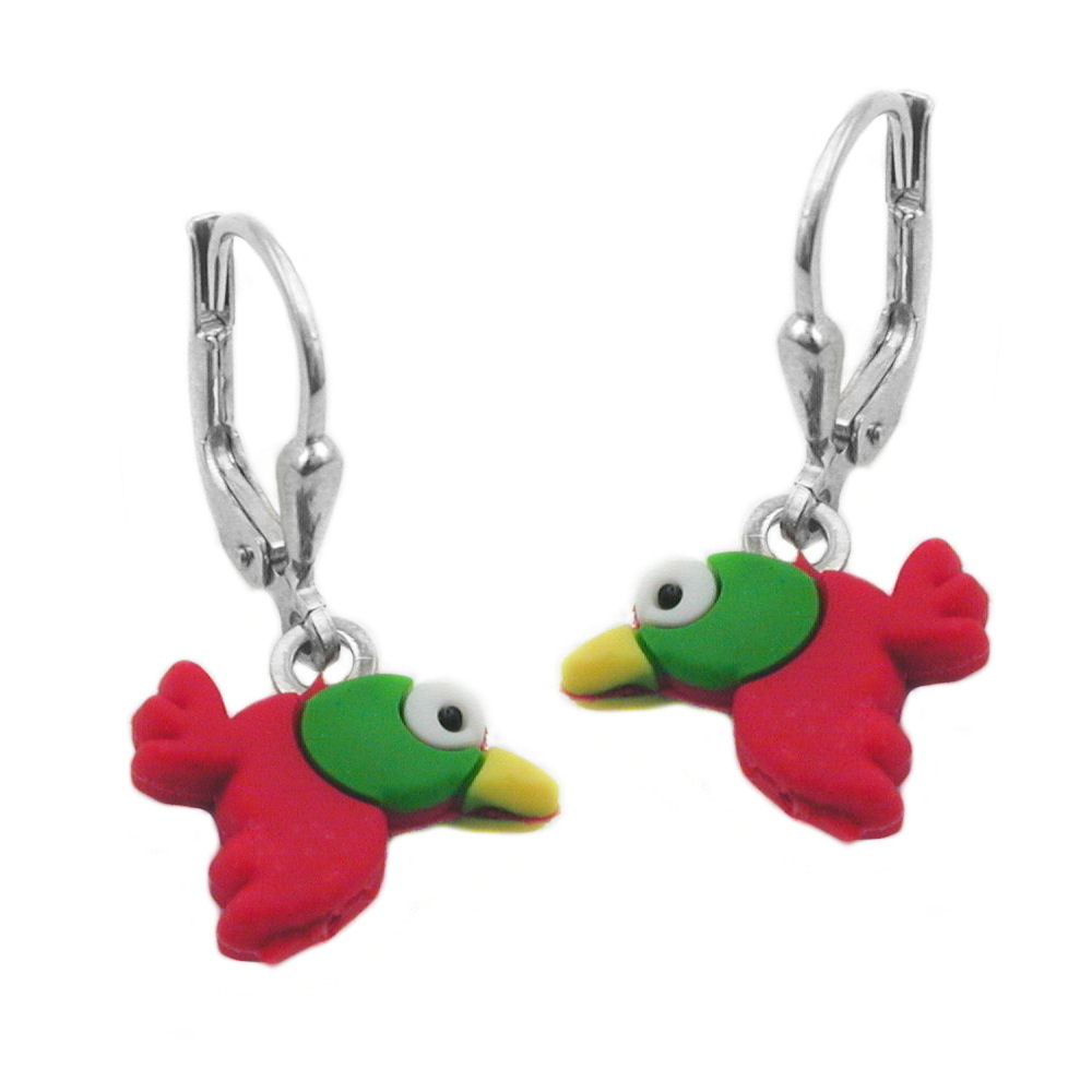 Brisur, Vogel, bunt, Silber 925