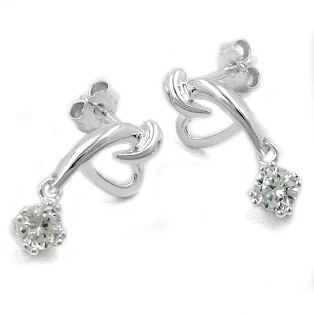 Stecker, Hänger, Herzform, Silber 925