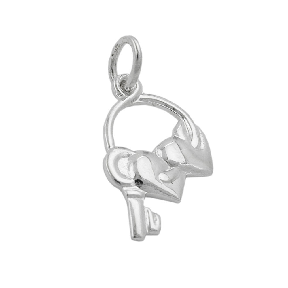 Anhänger verschiedene Größen Schlüsselbund mit 2 Herzen Silber 925