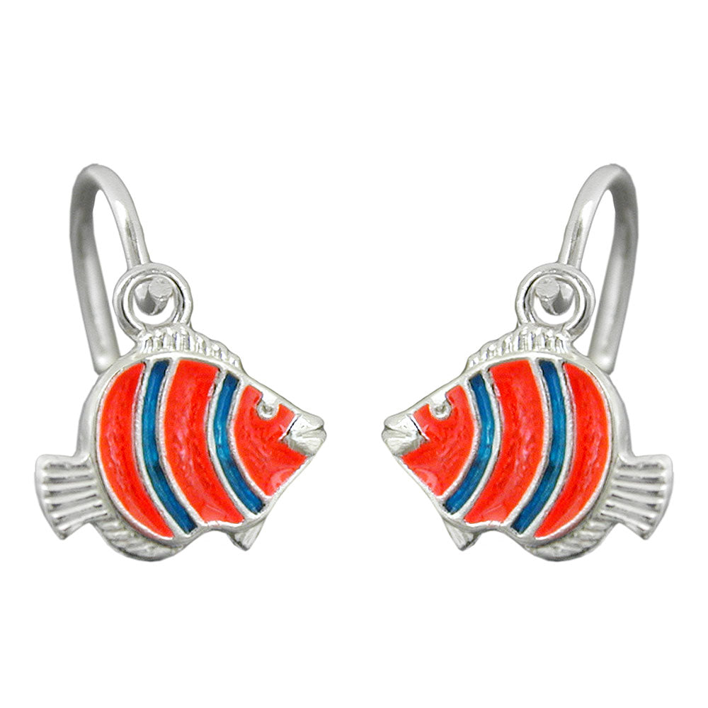 Ohrbrisur Ohrringe verschiedene Größen Clownfisch verschiedene Farben verschiedene Farben lackiert Silber 925