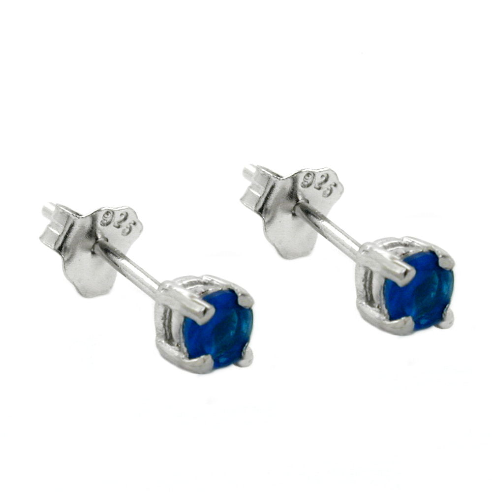 Stecker, 3mm verschiedene Farben, Glas, 925