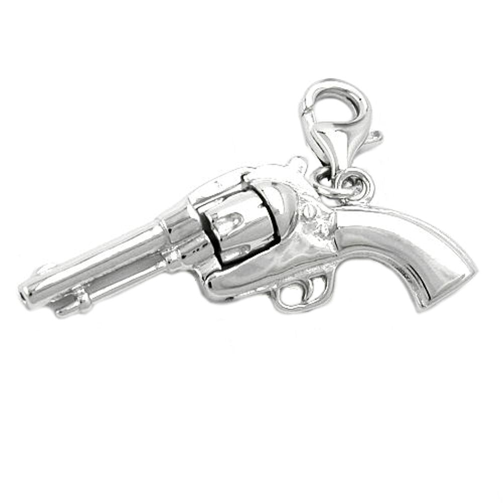 Anhänger, Charm Revolver, Silber 925