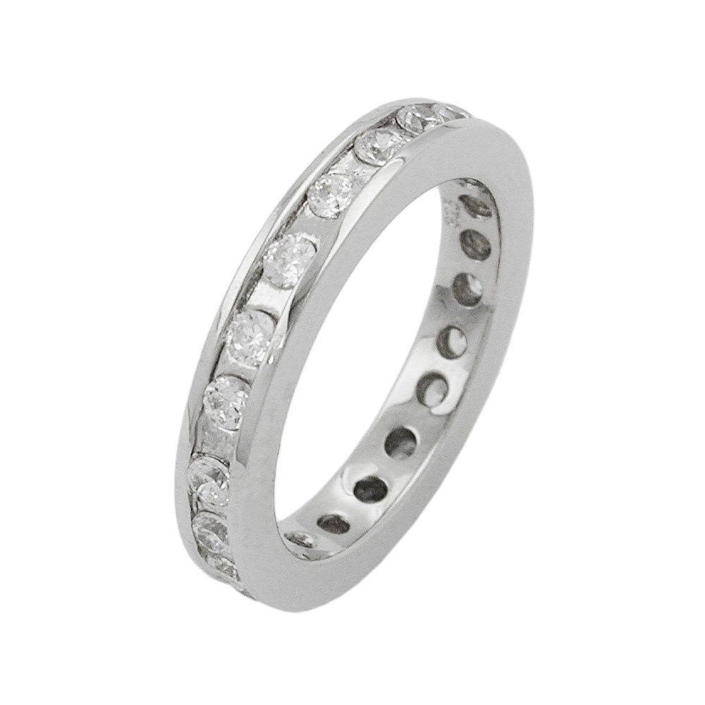 Ring, besetzt mit Zirkonia, Silber 925
