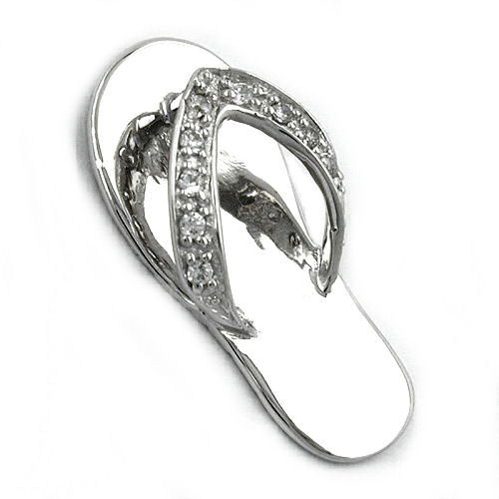 Anhänger, Sandale Zirkonia, Silber 925