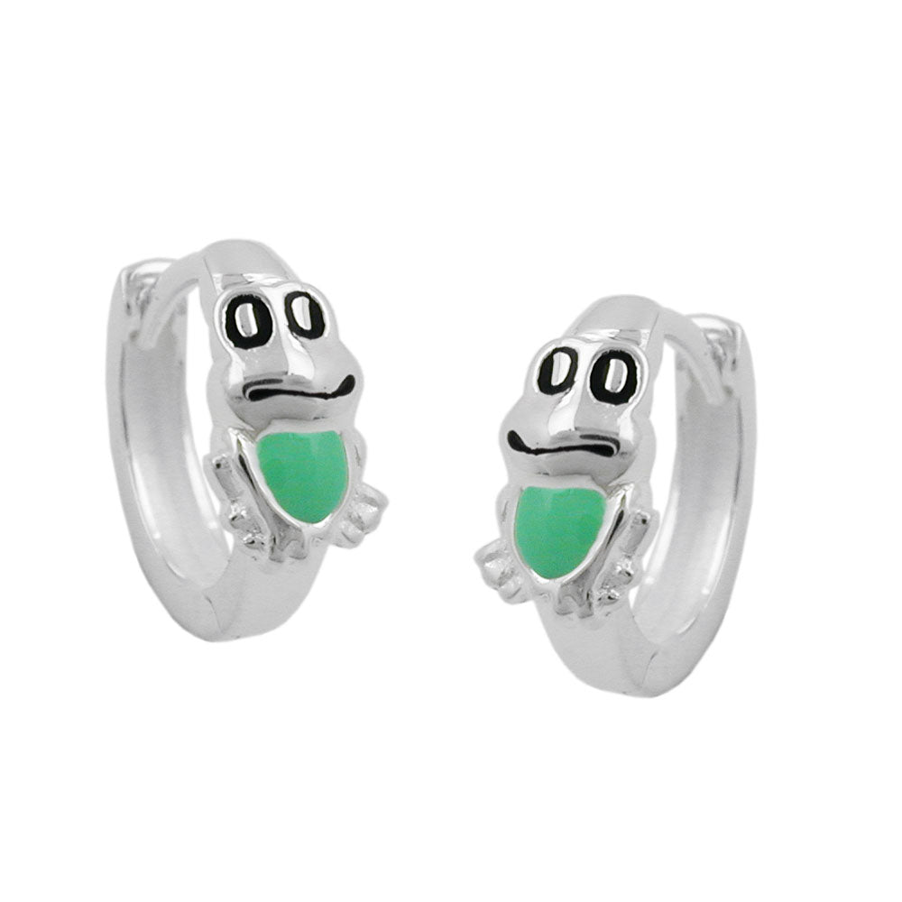 Creole verschiedene Größen Klappscharnier Marienkäfer verschiedene Farben lackiert Silber 925