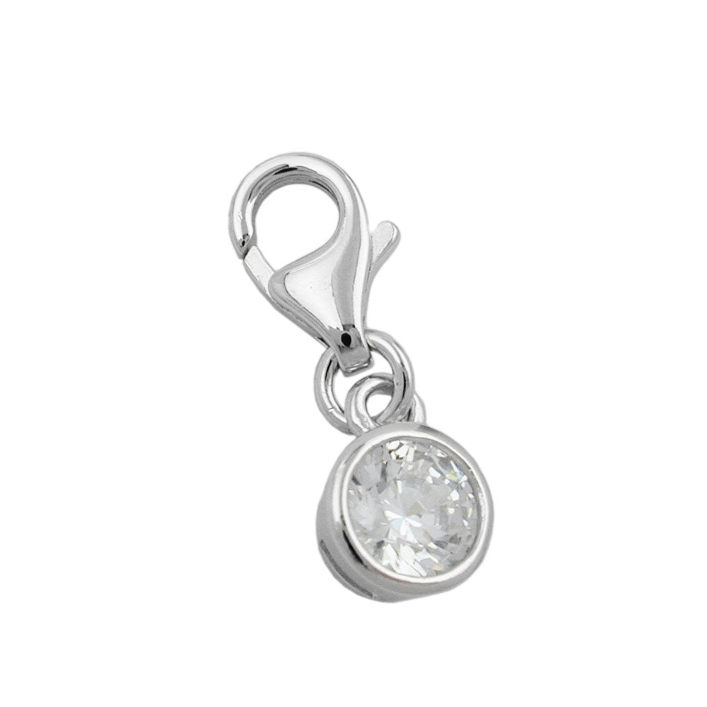 Anhänger Charm Zirkonia-weiß Silber 925