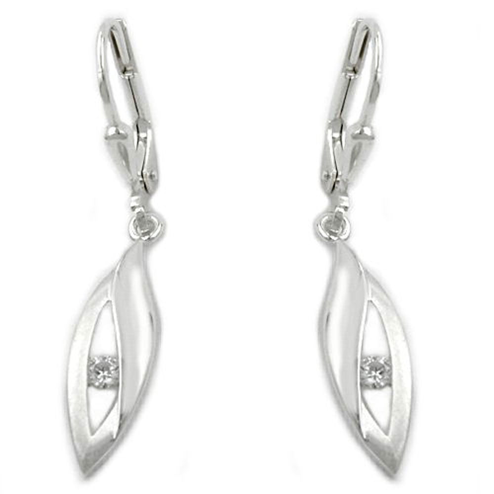 Brisur Zirkonia matt-glänzend Silber 925