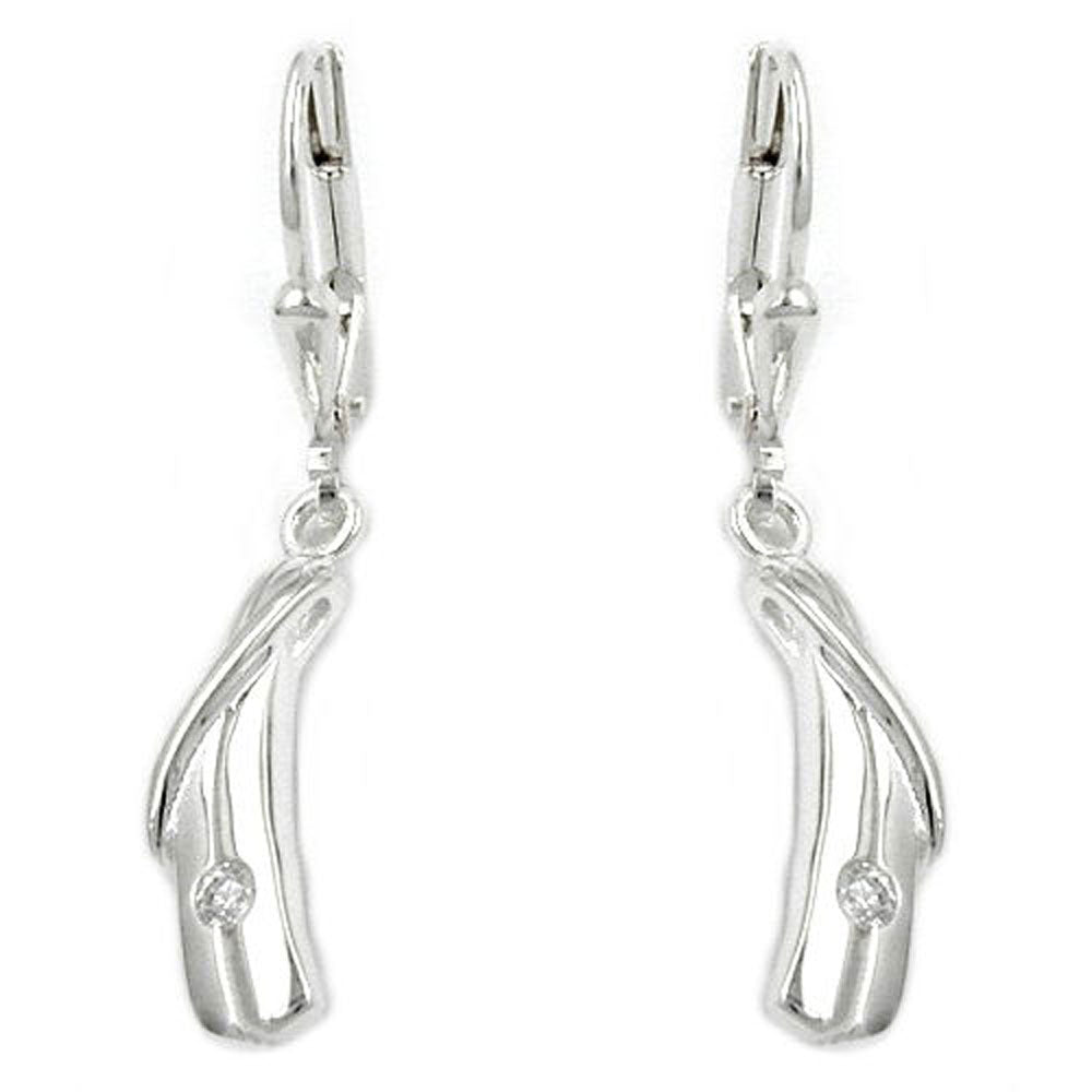 Brisur mit Zirkonia glänzend Silber 925