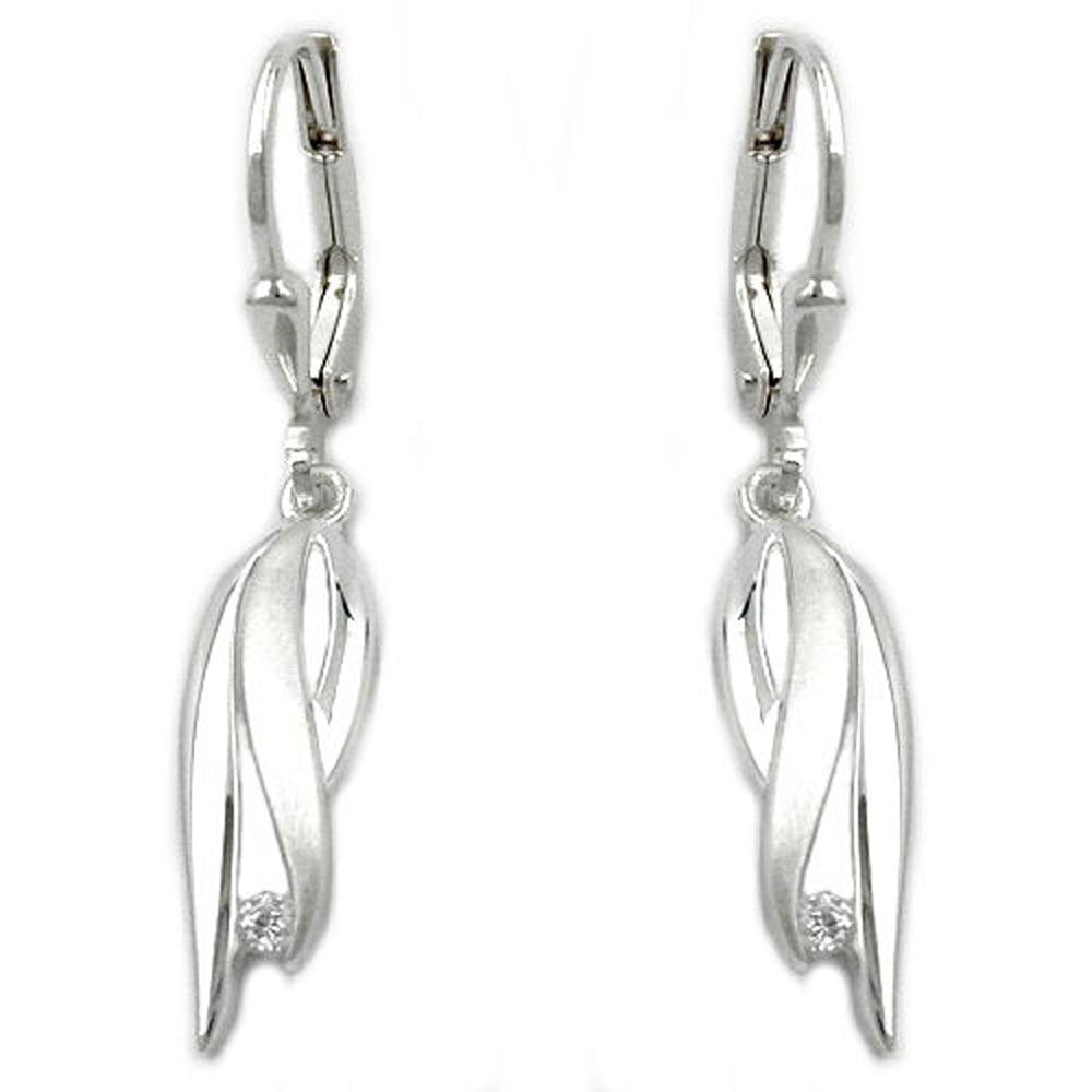 Brisur Zirkonia matt-glänzend Silber 925