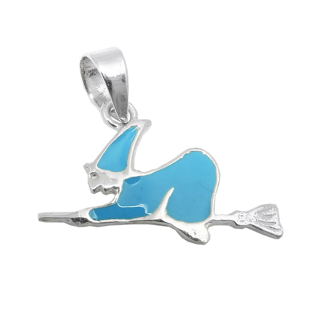 Anhänger verschiedene Größen Hexe verschiedene Farben emailliert Silber 925