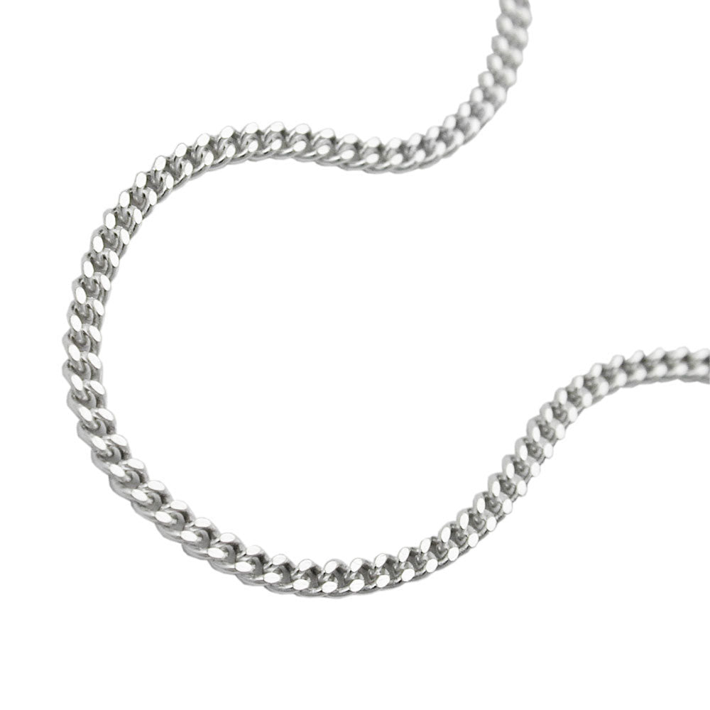 Kette 1,4 mm Flachpanzerkette 2x diamantiert aus 925er Silber