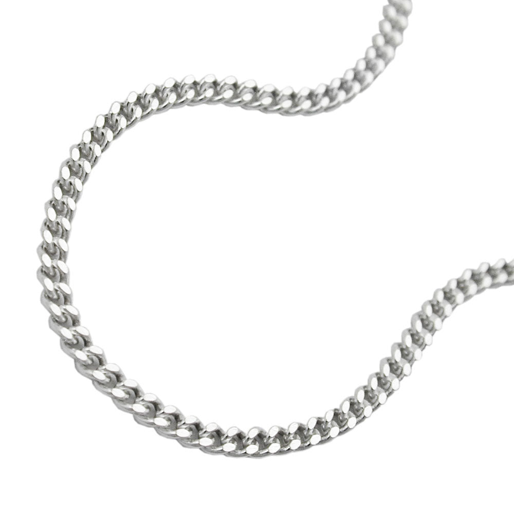 Kette Flachpanzerkette 2x diamantiert aus 925er Silber, 1,7 mm