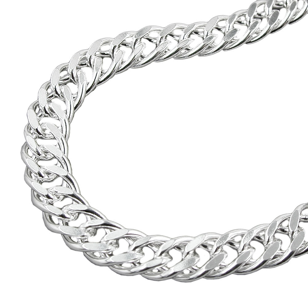 Kette Zwillingspanzerkette aus 925er Silber, 6 mm