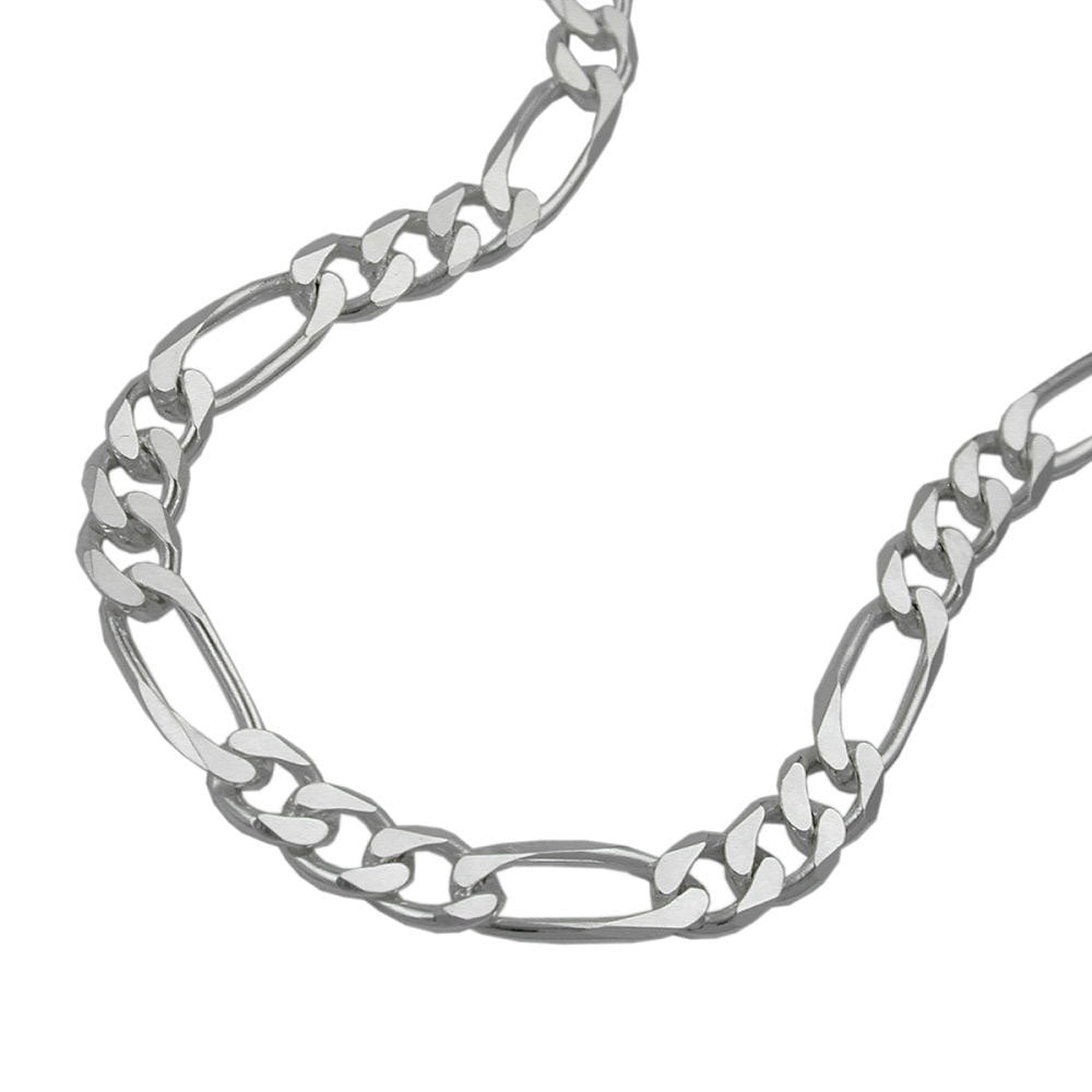 Kette flache Figarokette aus 925er Silber, 4,8 mm
