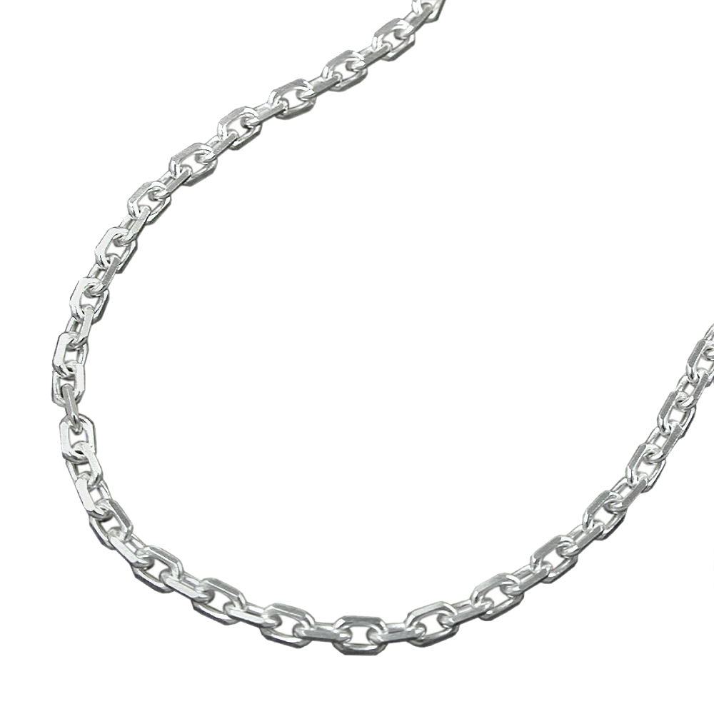 Kette Ankerkette 8x diamantiert aus 925er Silber, 2 mm