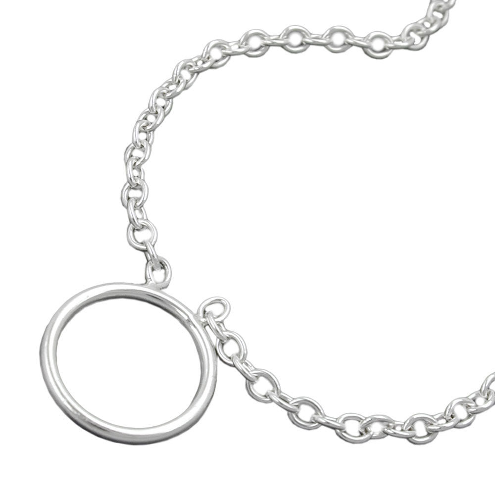 Kette Ankerkette für Charmeinhänger aus 925er Silber, 2,2 mm, 38 cm