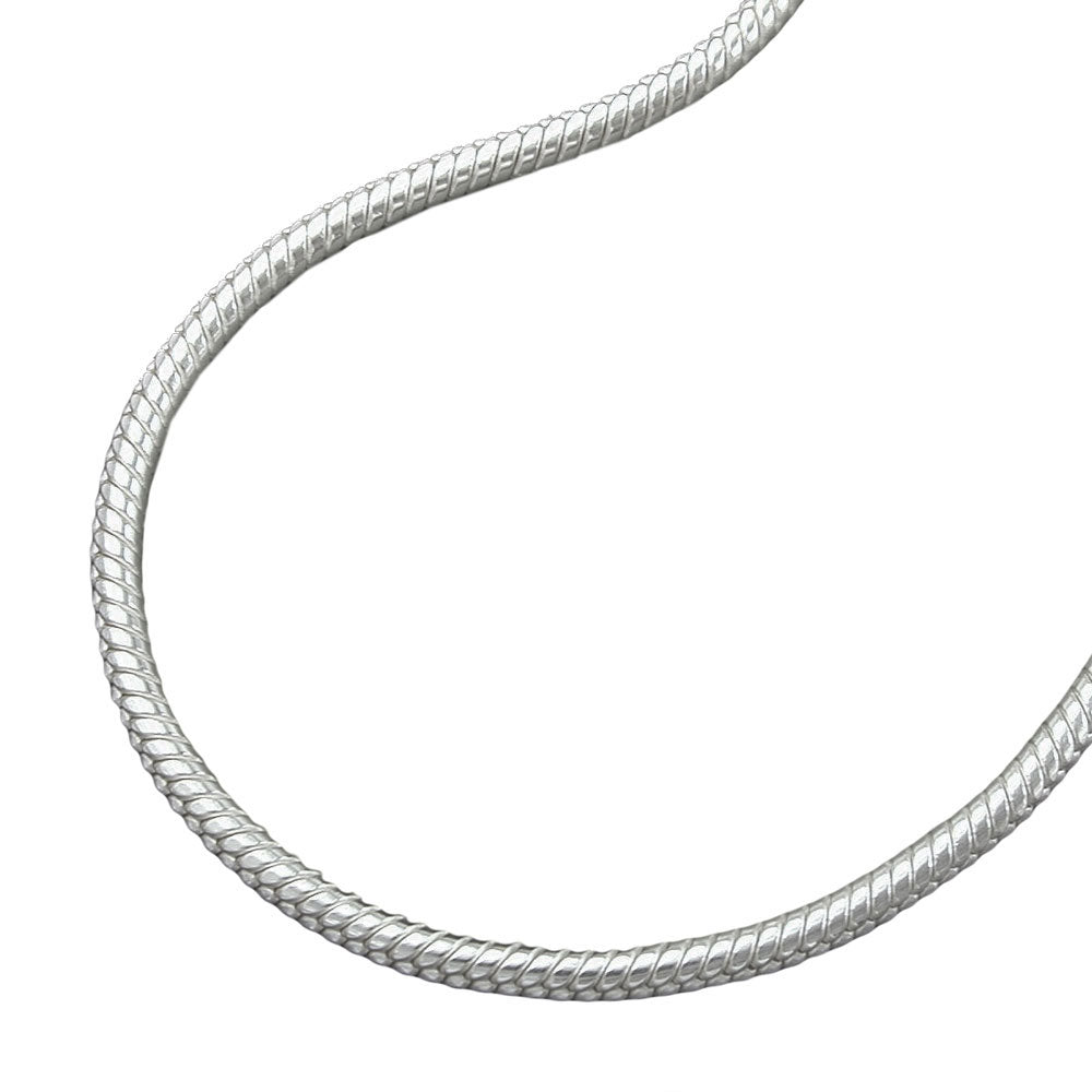 Kette runde Schlangenkette aus 925er Silber, 1,5 mm