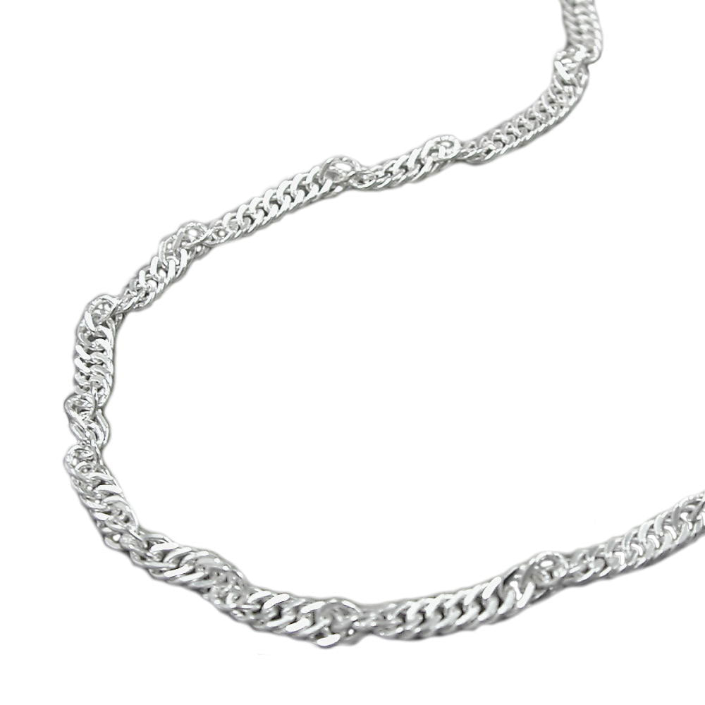 Armband Singapurkette aus 925er Silber, 2 mm