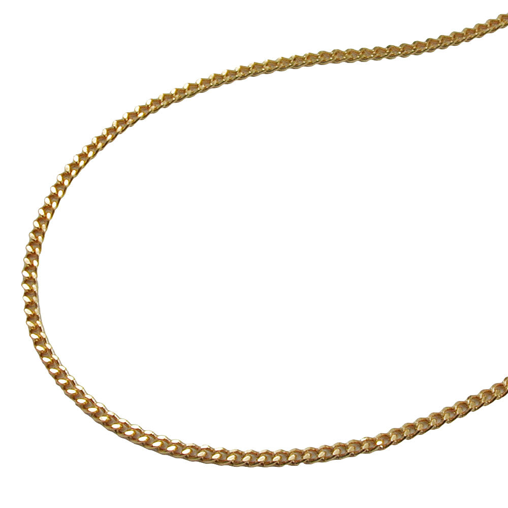 Diamantierte Flachpanzerkette in Doublé, 1,3 mm