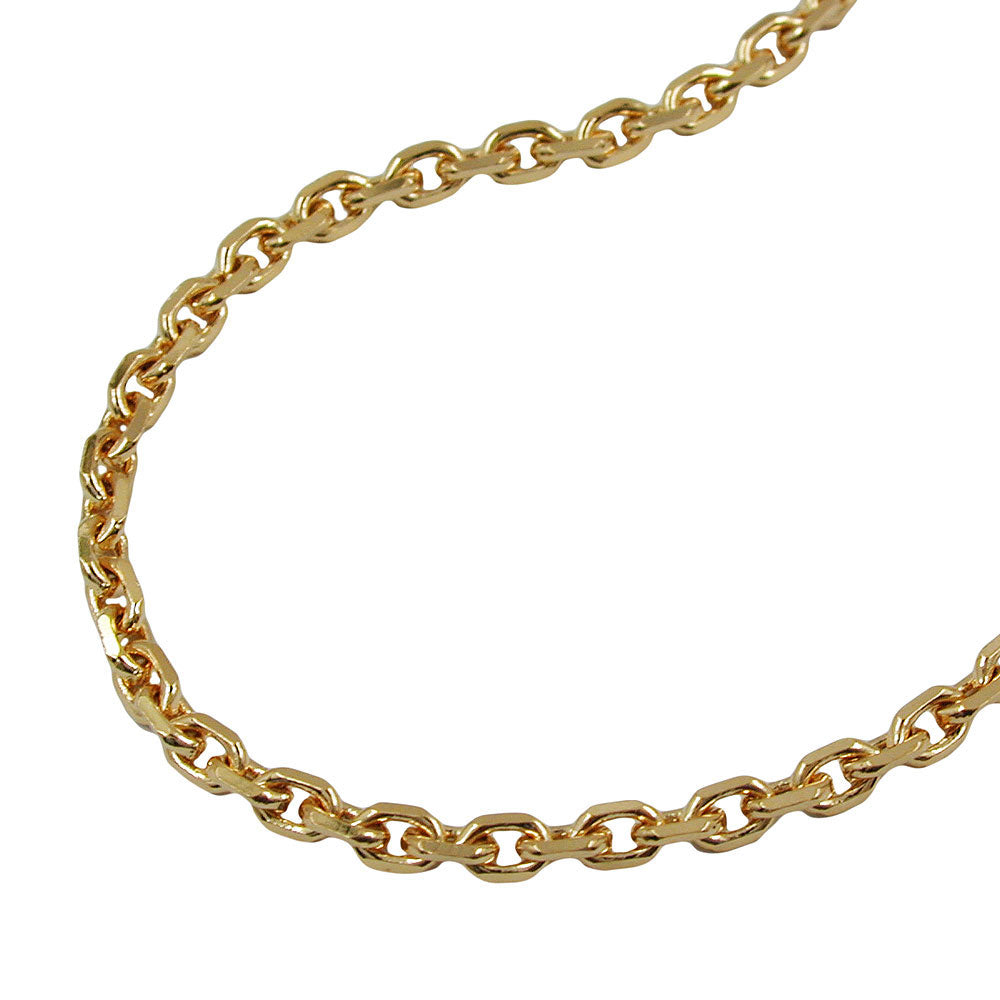 Diamantierte Ankerkette in Doublé, 2,6 mm