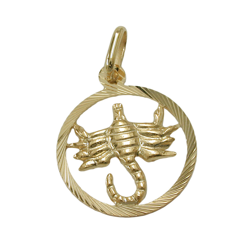 Anhänger Sternzeichen Skorpion aus 375er Gold, 15 mm