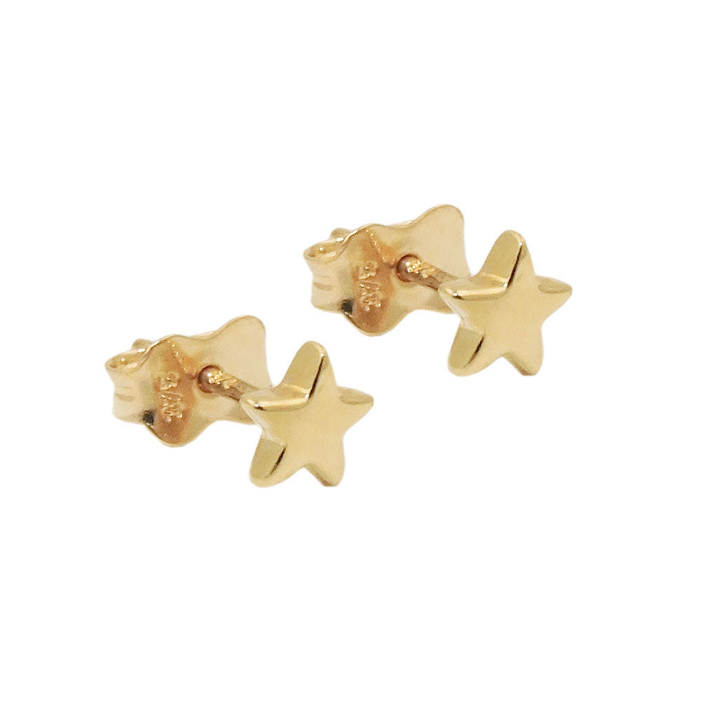 Ohrstecker Stern glänzend aus 375er Gold, 5 mm