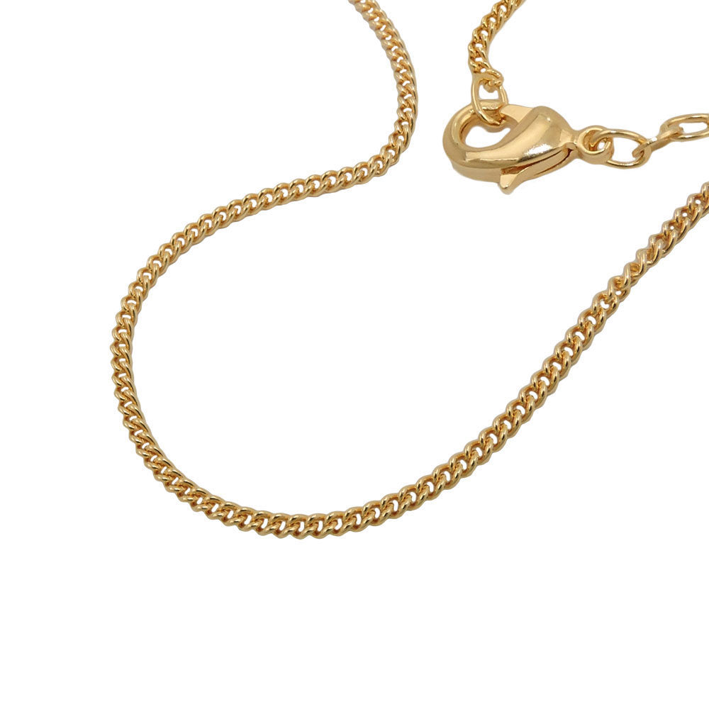 Kette Panzer flach 2x diamantiert aus 375er Gold, 1,7 mm