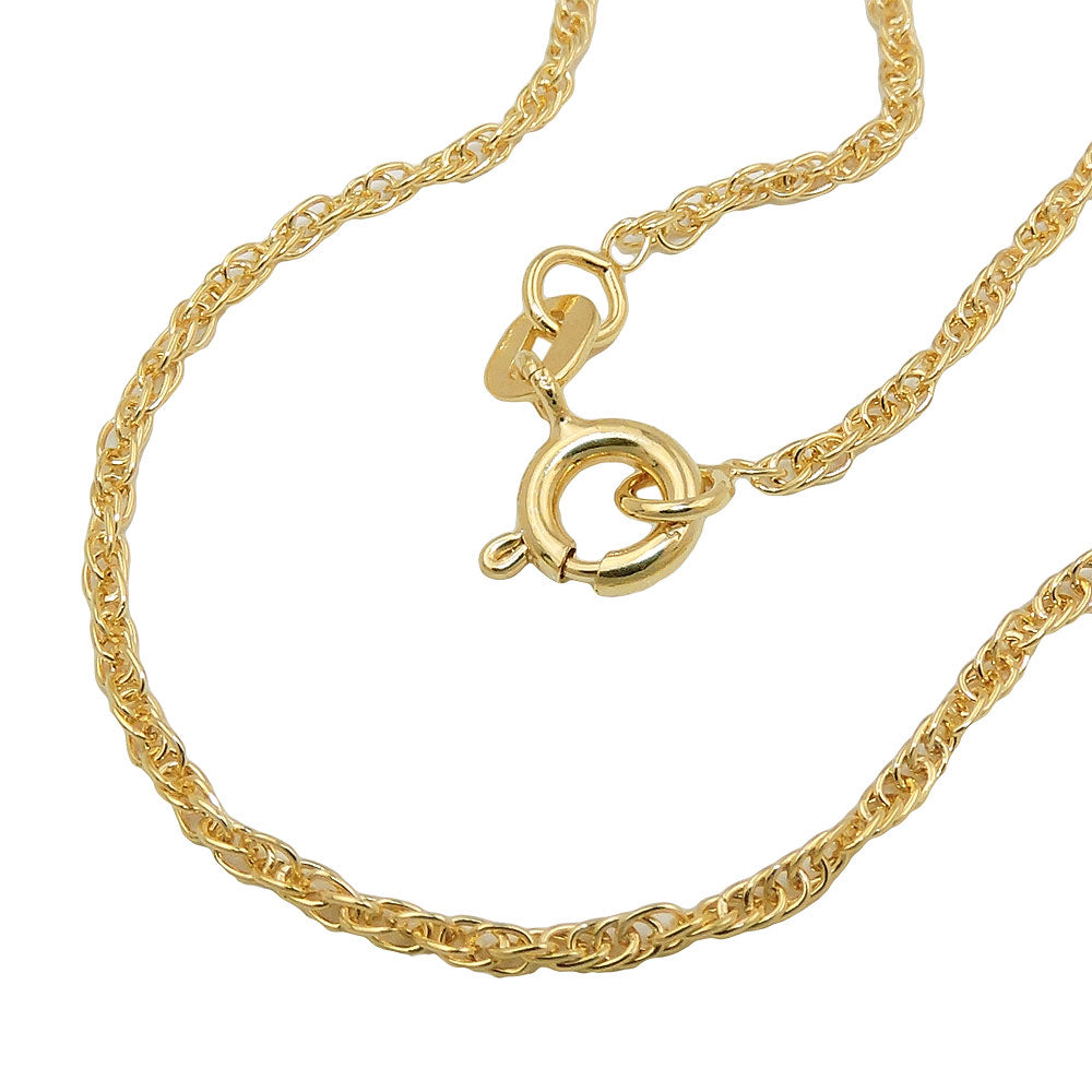 Kette Doppelanker gedreht Kordelkette aus 375er Gold, 1,6 mm