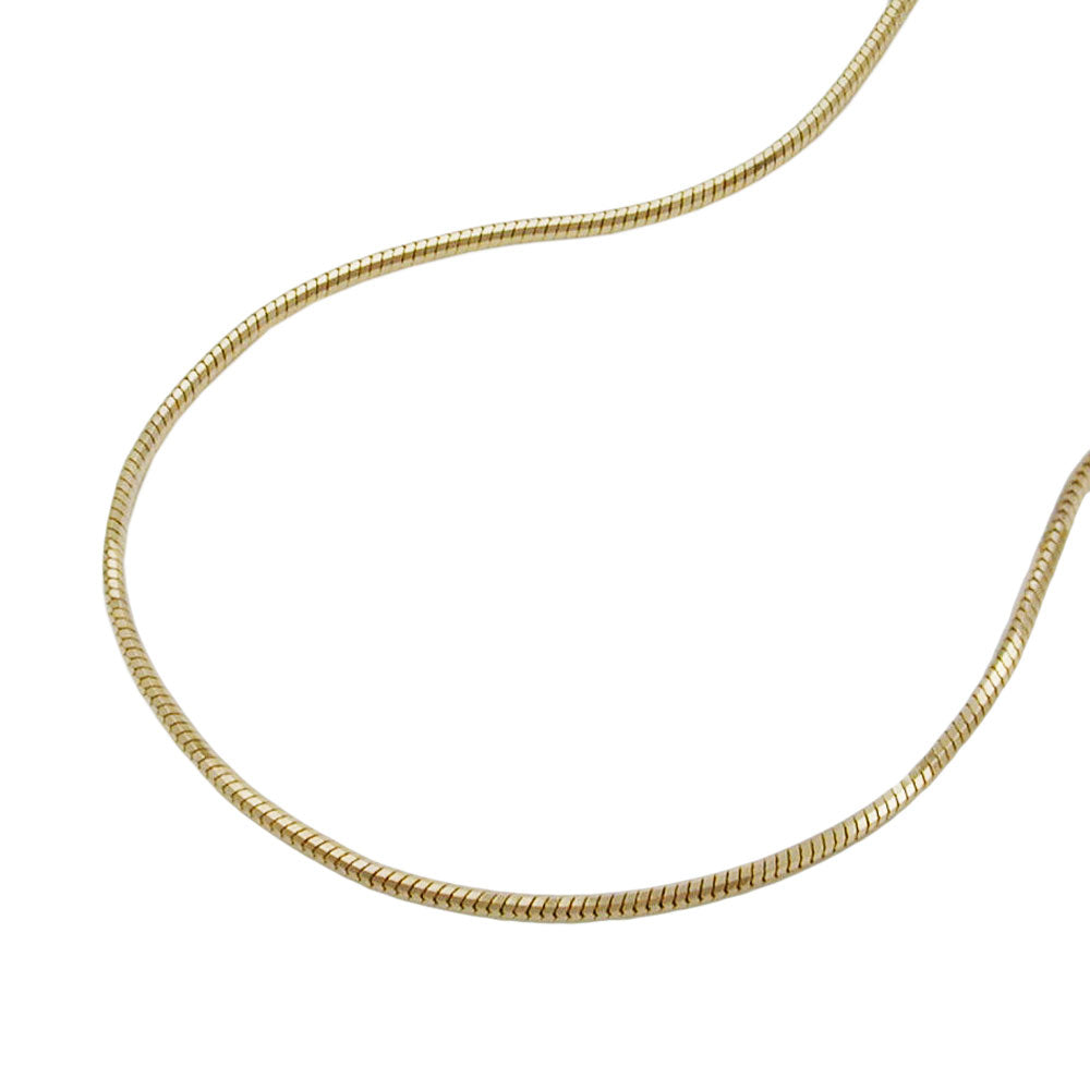 Kette Schlange 5-kant aus 585er Gold, 0,7 mm