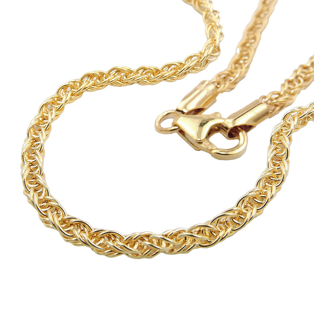 Armband Fantasie aus 375er Gold, 3 mm, 19 cm