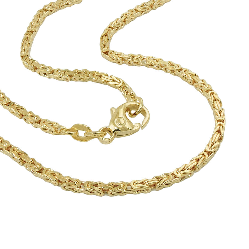 Kette Königskette aus 585er Gold, 1,8 × 1,8 mm, 50 cm