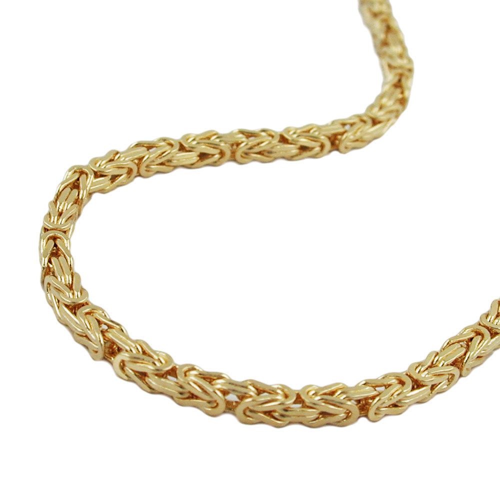 Kette Königskette aus 585er Gold, 2,5 × 2,5 mm, 50 cm