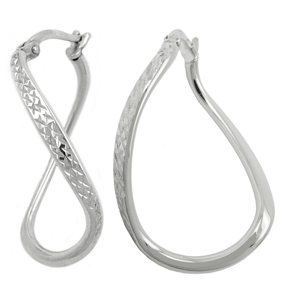 Creolen oval rhodiniert aus 925er Silber