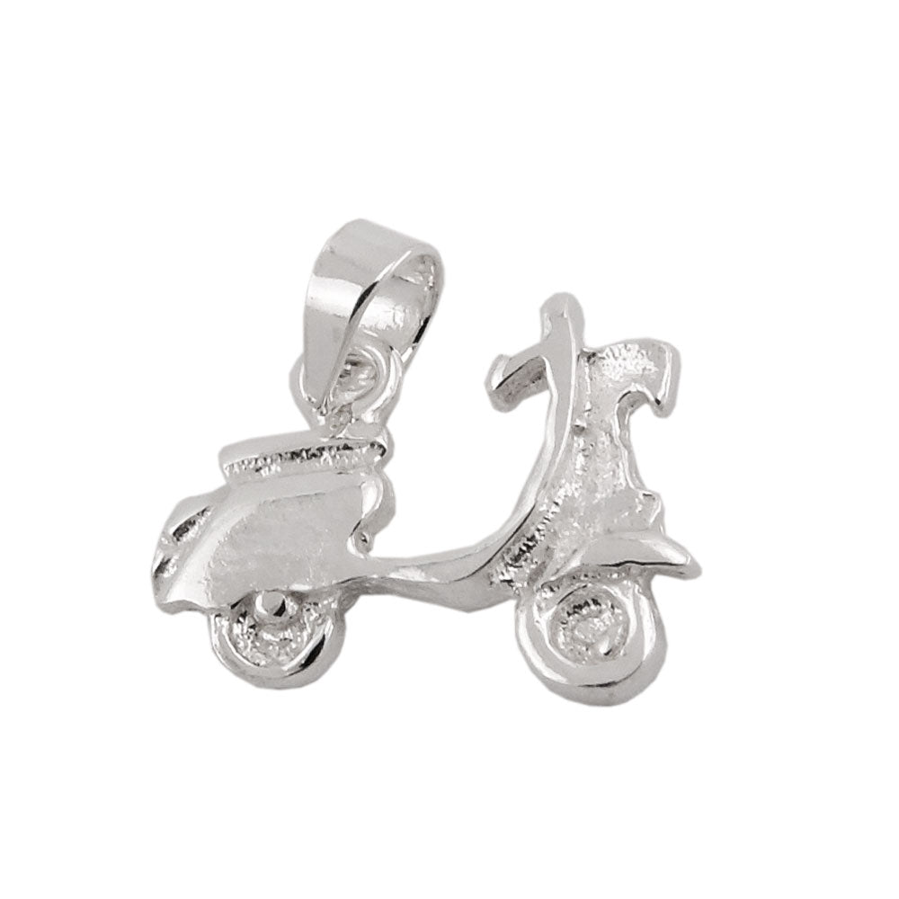 Anhänger kleiner Motorroller aus 925er Silber, 12 × 16 mm