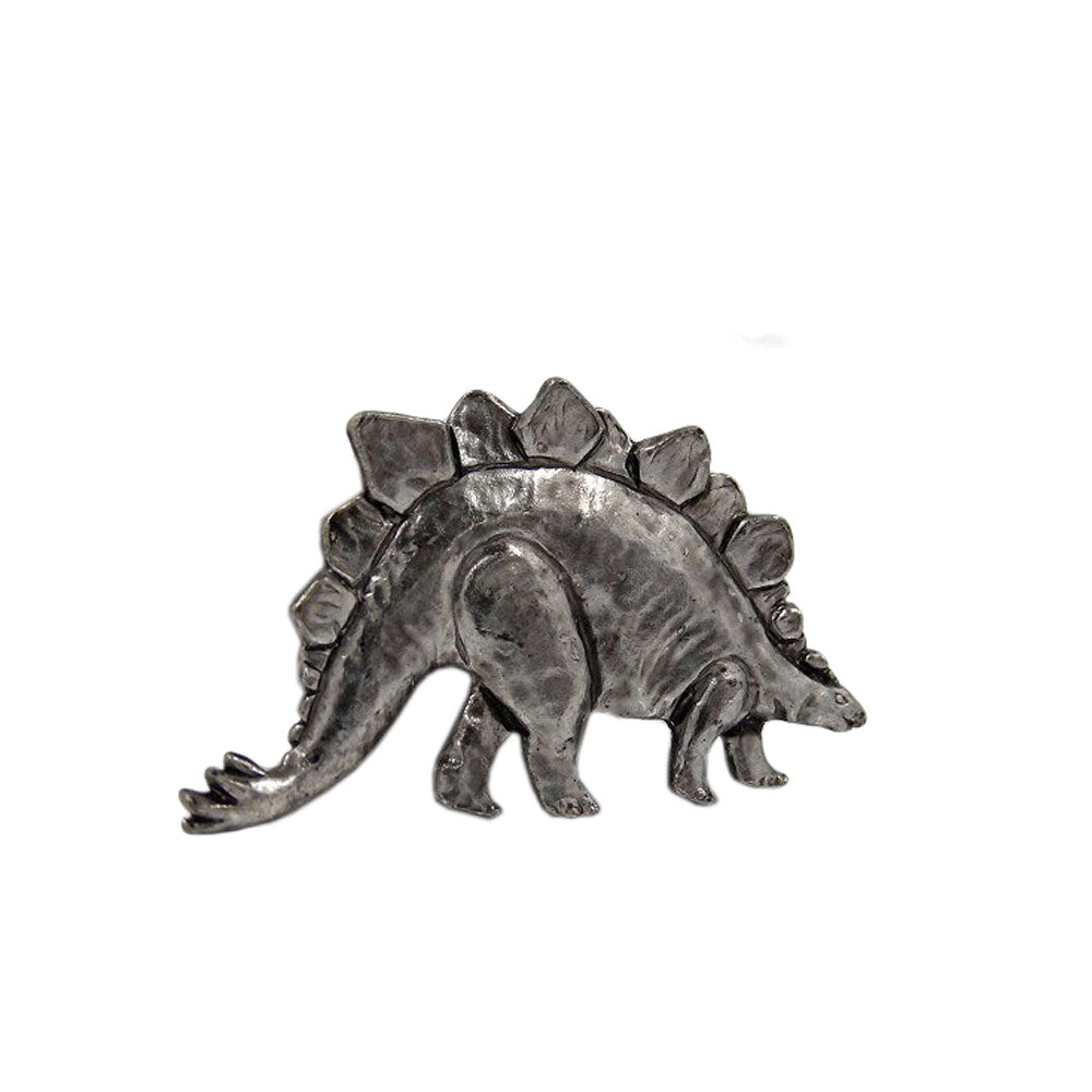 Brosche, Stegosaurus, altzinn
