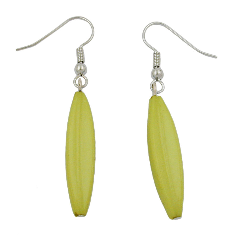 Ohrhaken Ohrhänger Ohrringe verschiedene Größen Olive hellgrün-satt Kunststoff