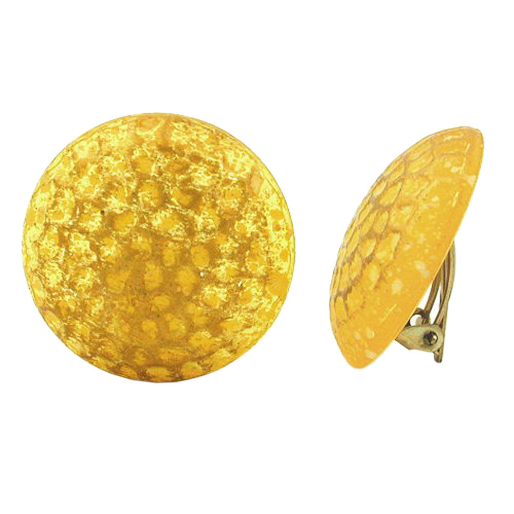 Clip 30mm verschiedene Farben-goldfarben mattiert Strukturmuster Kunststoff-Bouton
