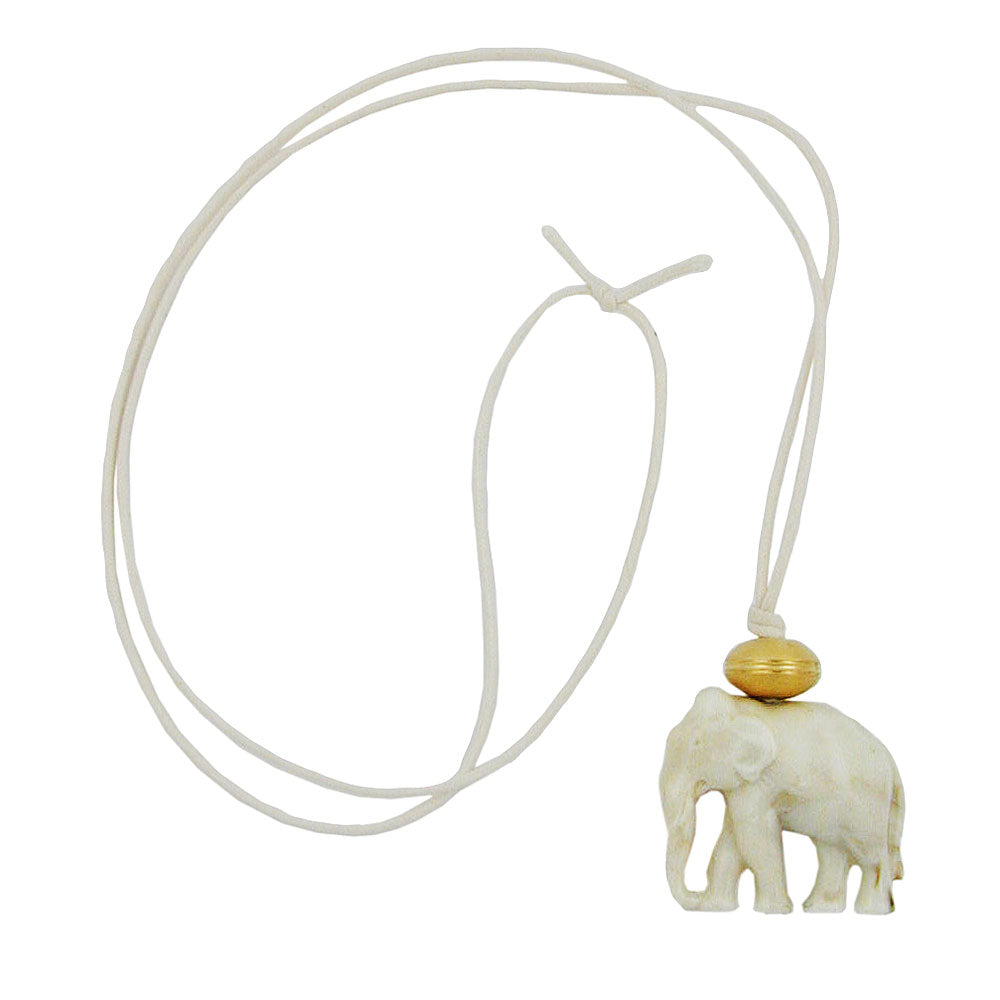 Kette, Elefant weiß-goldfarben-marmoriert, verschiedene Längen