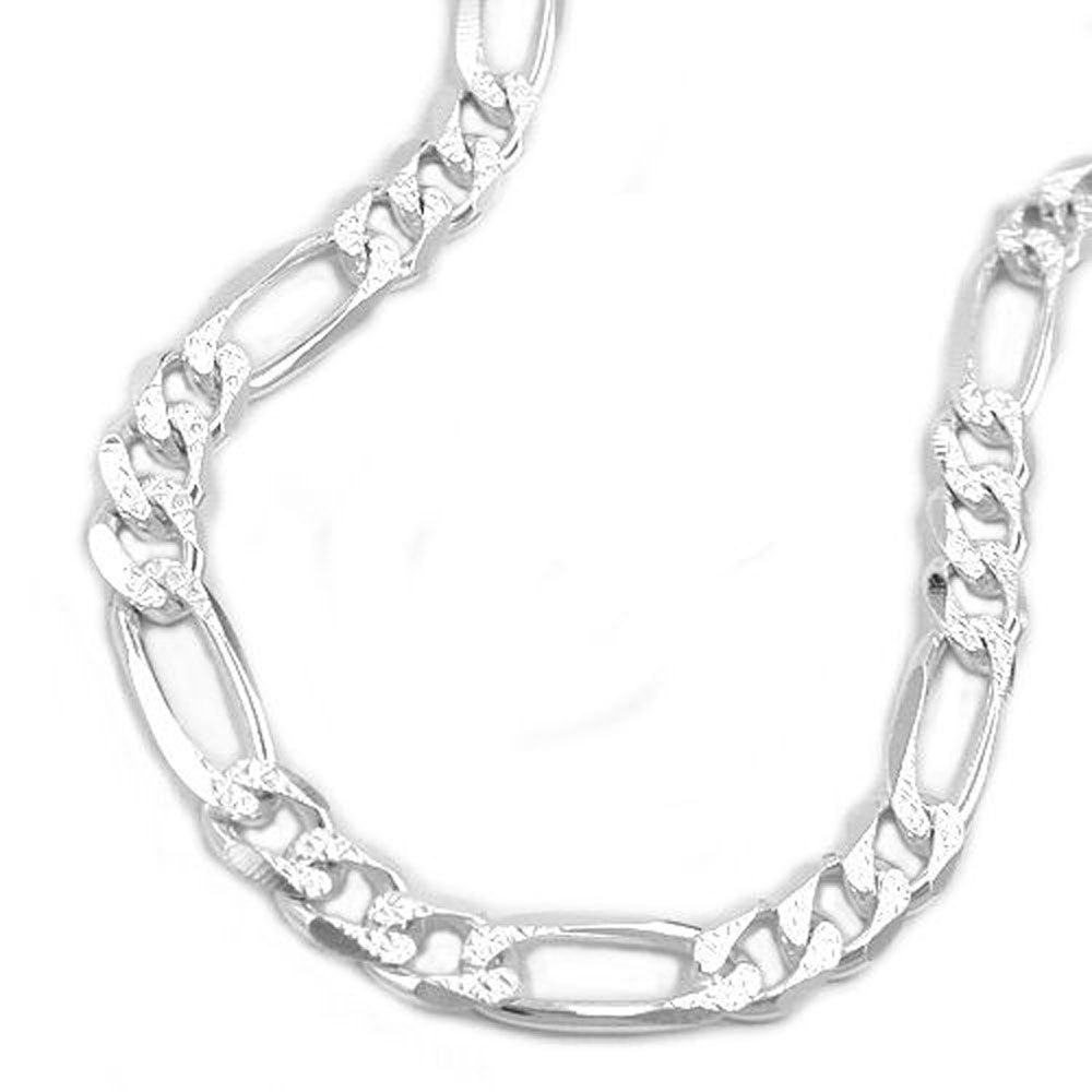 Kette, Figaro Muster diamantiert, 925