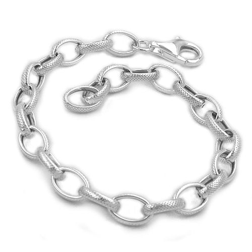 Armband, Ankerkette oval, Silber 925