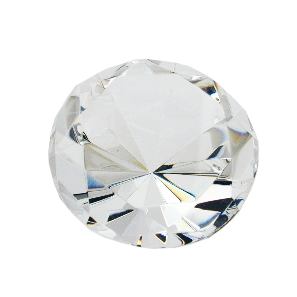 Glasstein verschiedene Größen mit Diamantschliff kristall klar