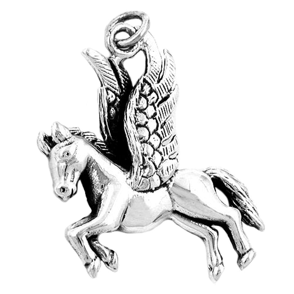 Anhänger verschiedene Größen Fabelwesen Pferd mit Flügeln Silber 925