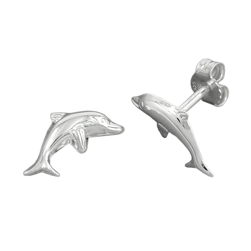 Ohrstecker Ohrring verschiedene Größen springender Delfin Silber 925