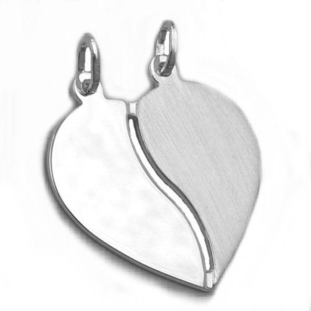 Anhänger verschiedene Größen Doppelanhänger Herz LO-VE Silber 925