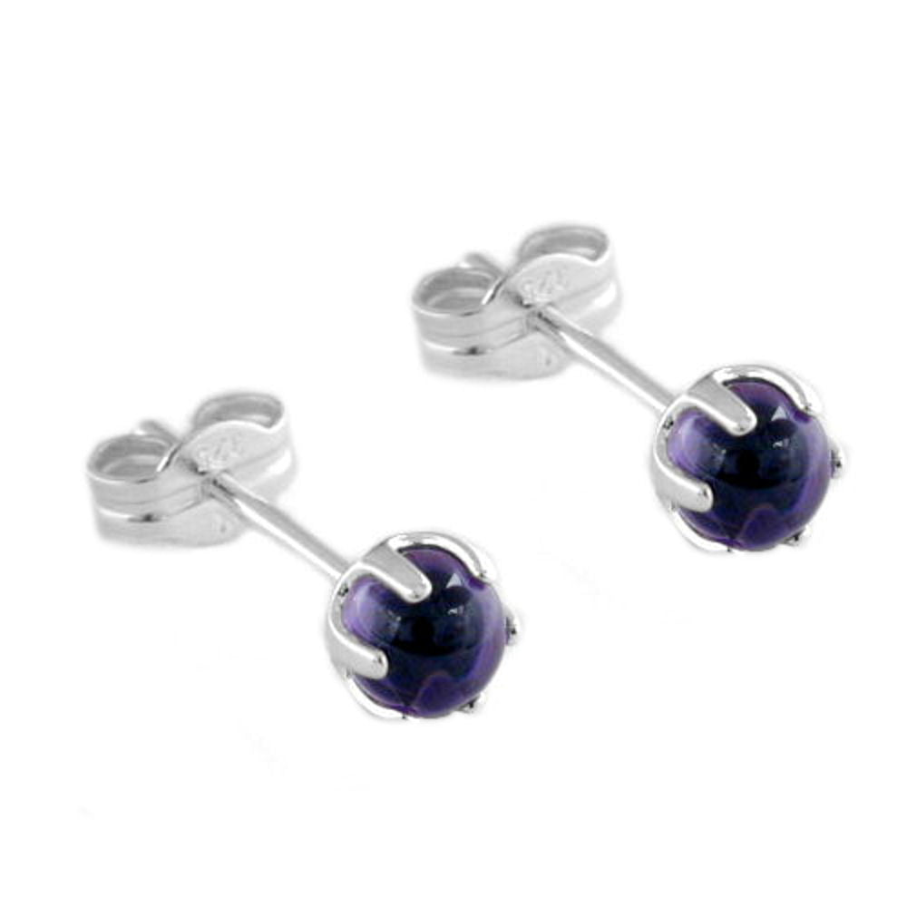 Stecker, Zirkonia amethyst, Silber 925