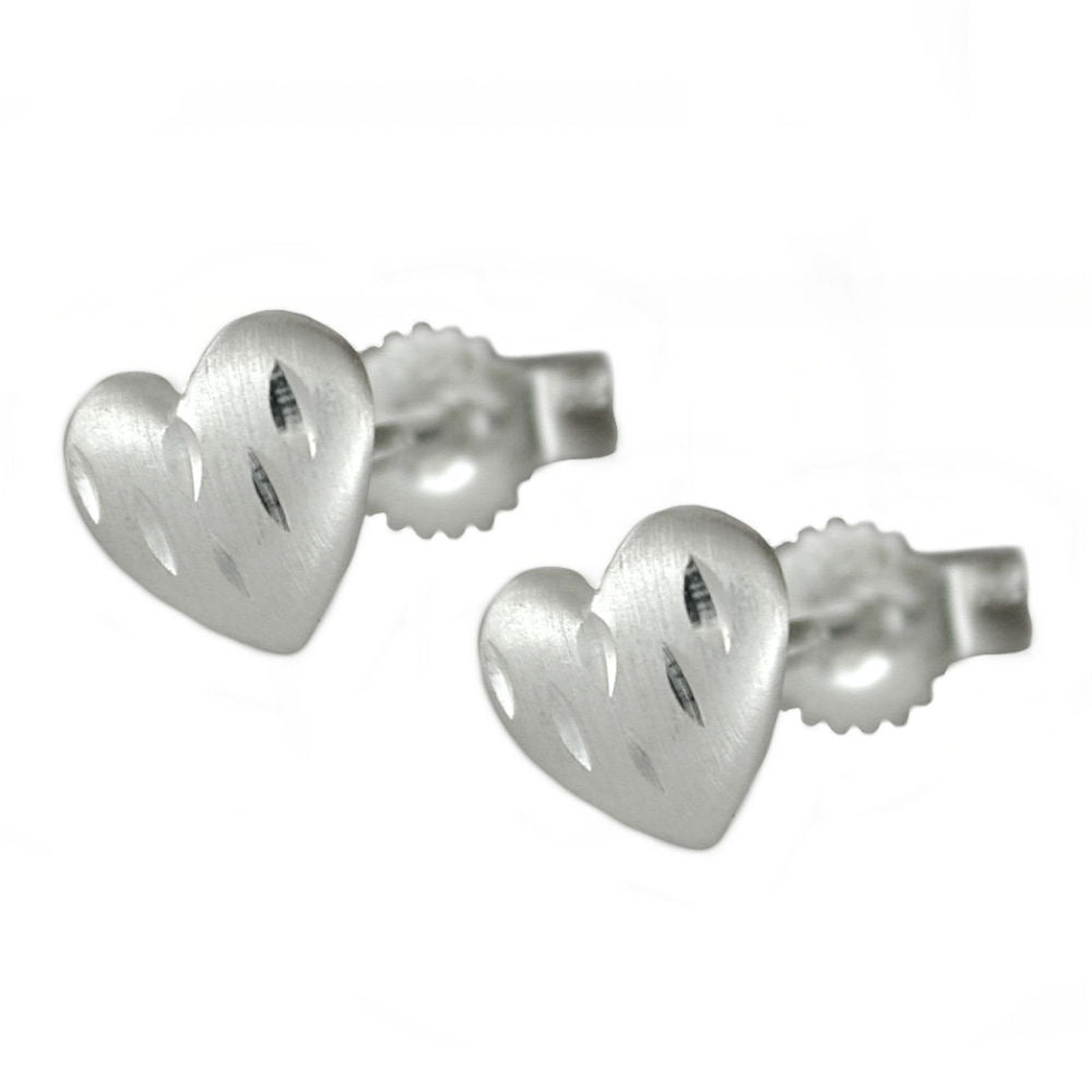 Stecker, Herz diamantiert, Silber 925