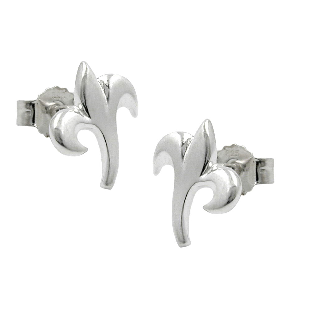 Ohrstecker Ohrring verschiedene Größen kleine Blüte mattiert Silber 925